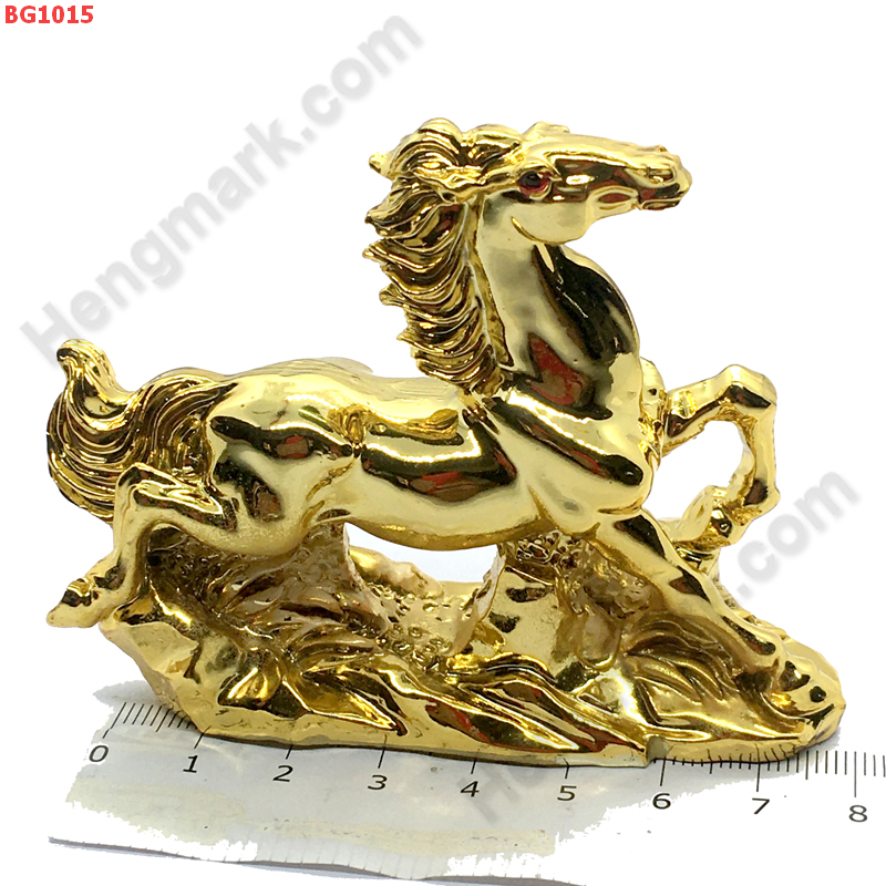 BG1015 ม้าเรซิ่นชุบทอง ราคา 249 บาท http://www.hengmark.com/view_product/BG1015.htm