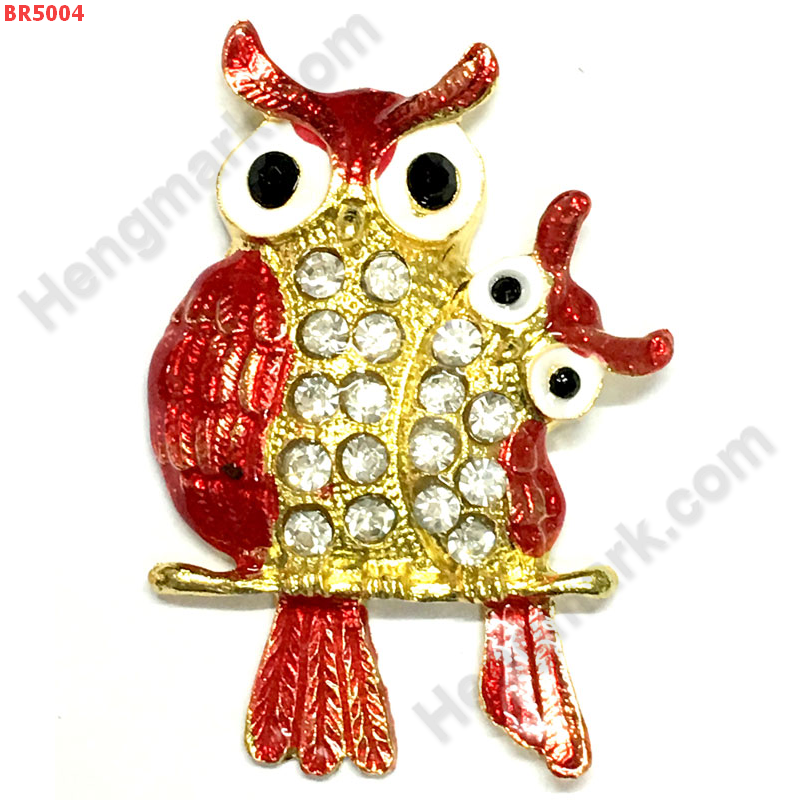 BR5004 นกฮูกคู่ฝังคริสตัล แม่เหล็กติดตู้เย็น ราคา 199 บาท http://www.hengmark.com/view_product/BR5004.htm
