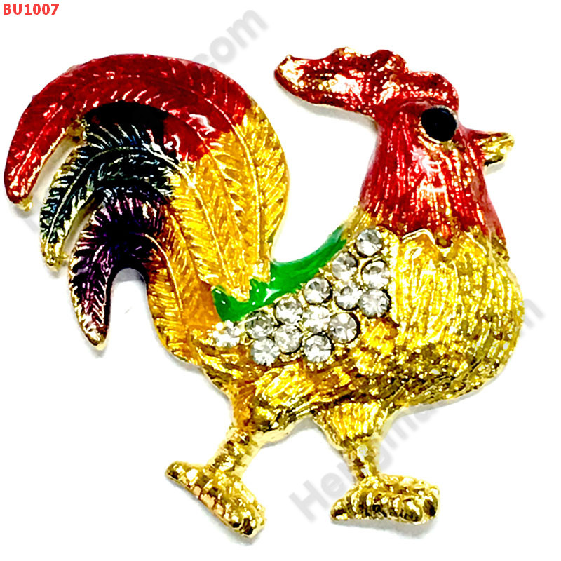 BU1007 ไก่ฝังคริสตัล แม่เหล็กติดตู้เย็น ราคา 199 บาท http://www.hengmark.com/view_product/BU1007.htm