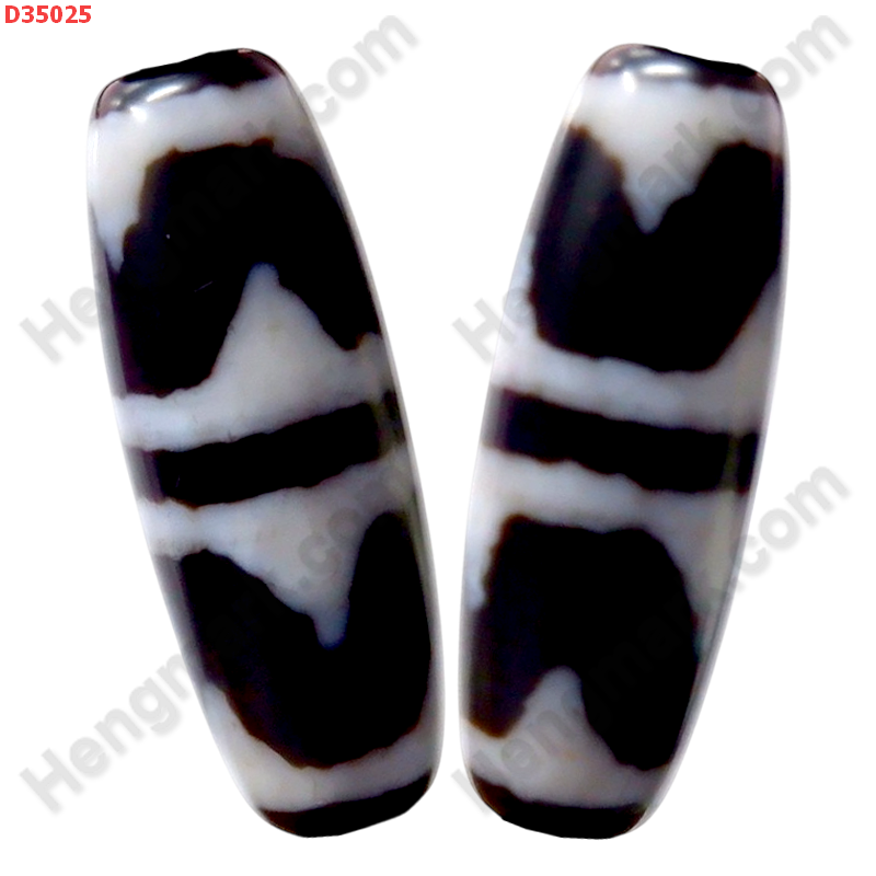 D35025 หินDZI ลายเขี้ยวเสือคู่ ลายลึก ราคา 300 บาท http://www.hengmark.com/view_product/D35025.htm