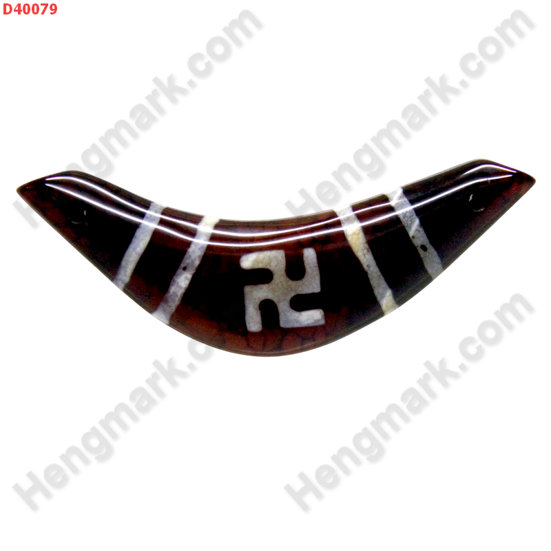 D40079 หิน DZI รูปบูมเมอแรง ลายสวัสดิกะ ราคา 400 บาท http://www.hengmark.com/view_product/D40079.htm