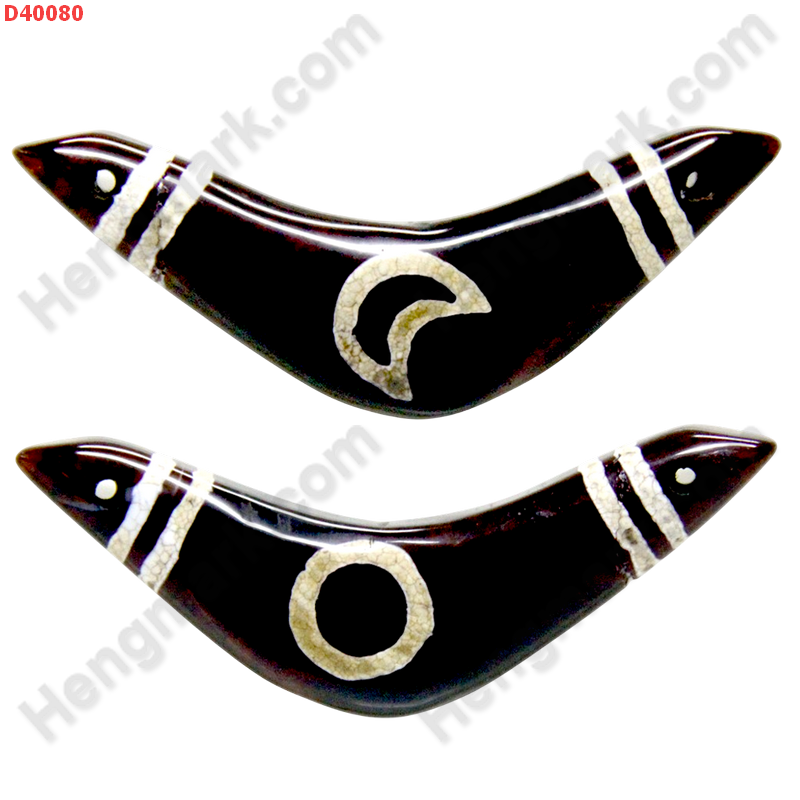D40080 หิน DZI รูปบูมเมอแรง ลายดาว ราคา 400 บาท http://www.hengmark.com/view_product/D40080.htm