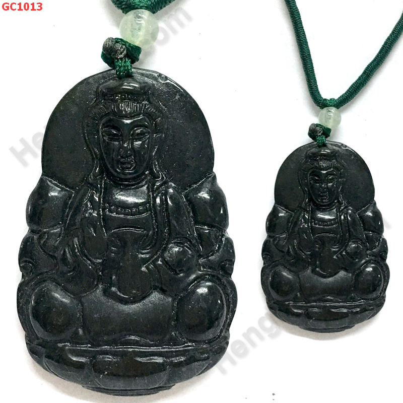 GC1013 สร้อยคอ เจ้าแม่กวนอิมถือคนโฑน้ำทิพย์  หินสีเขียว ราคา 199 บาท http://www.hengmark.com/view_product/GC1013.htm