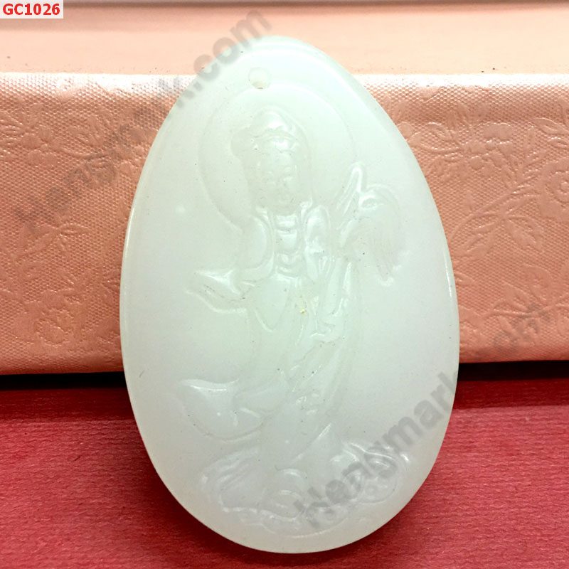 GC1026 จี้หยกขาวรูปเจ้าแม่กวนอิม ราคา 299 บาท http://www.hengmark.com/view_product/GC1026.htm