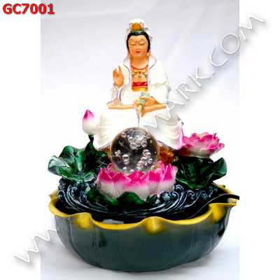 GC7001 เจ้าแม่กวนอิมนั่งบนดอกบัว น้ำพุ ราคา 1299 บาท http://www.hengmark.com/view_product/GC7001.htm