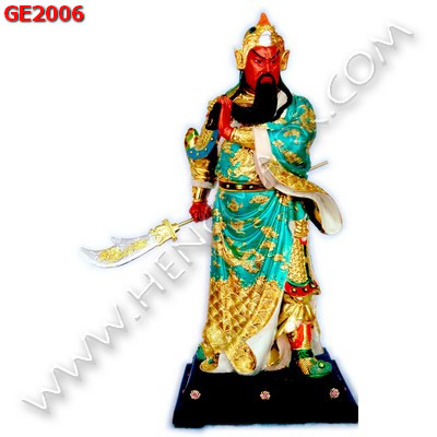 GE2006 เทพกวนอู 5 สีทองเปลว  ราคา 4900 บาท http://www.hengmark.com/view_product/GE2006.htm
