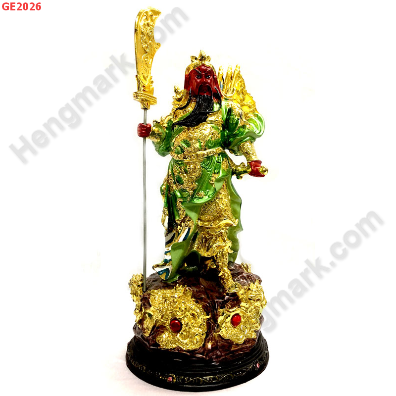 GE2026 เทพกวนอู ยืน 9 มังกร 5 ธง ราคา 2299 บาท http://www.hengmark.com/view_product/GE2026.htm