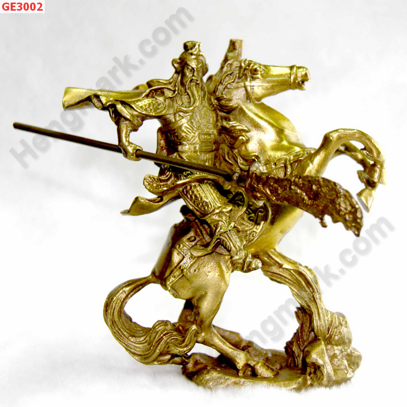 GE3002 เทพเจ้ากวนอูขี่ม้า ทองเหลือง ราคา 2500 บาท http://www.hengmark.com/view_product/GE3002.htm