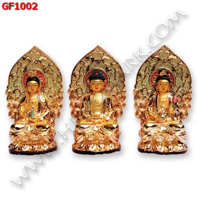 GF1002 พระพุทธเจ้า 3 พระองค์ ประทับนั่ง ราคา 2400 บาท http://www.hengmark.com/view_product/GF1002.htm