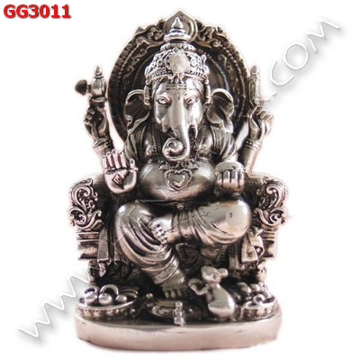 GG3011 พระพิฆเนศทองเหลืองขัดเงิน ราคา 1900 บาท http://www.hengmark.com/view_product/GG3011.htm