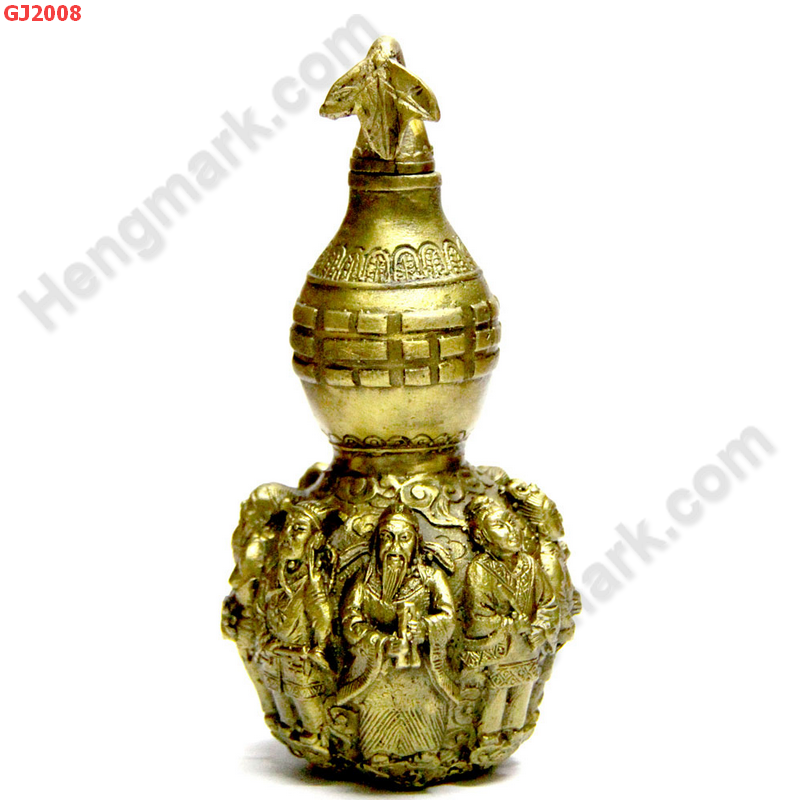 GJ2008 น้ำเต้า 8 เซียน ทองเหลือง ราคา 1500 บาท http://www.hengmark.com/view_product/GJ2008.htm