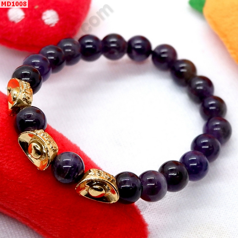 MD1008 สร้อยข้อมือก้อนทอง อะเมทิสต์ ราคา 339 บาท http://www.hengmark.com/view_product/MD1008.htm