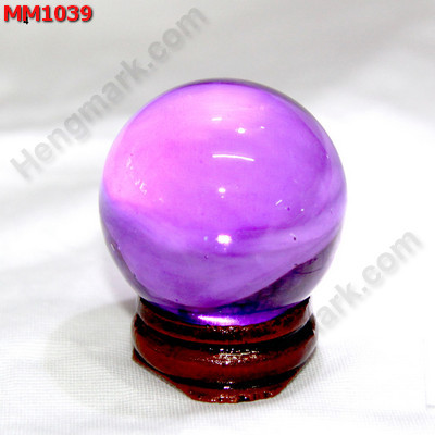 MM1039 ลูกแก้วใส สีชมพูอมม่วง (40mm) ราคา 150 บาท http://www.hengmark.com/view_product/MM1039.htm