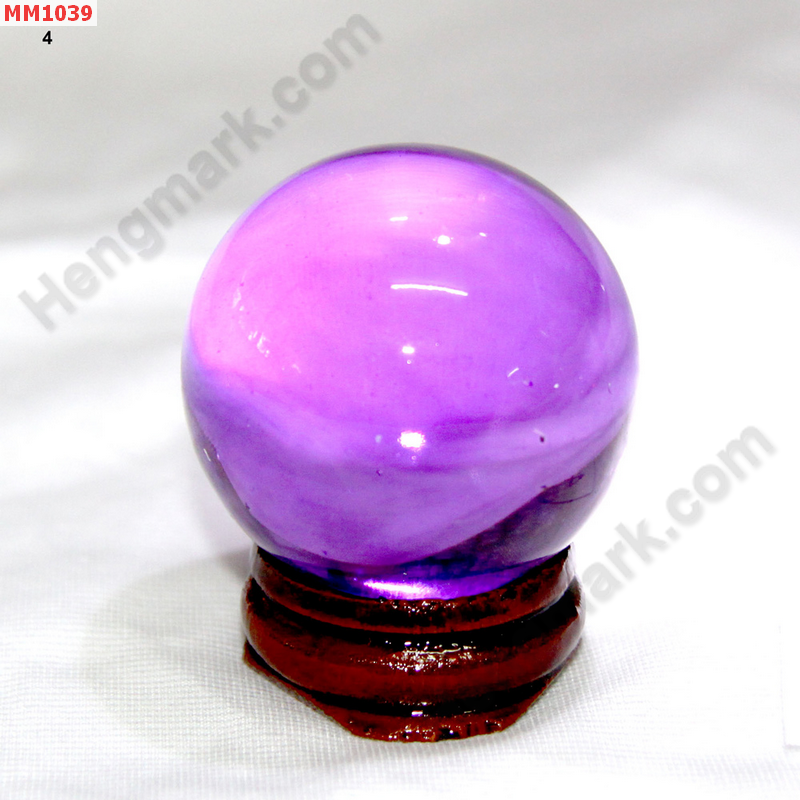 MM1039 ลูกแก้วใส สีชมพูอมม่วง (40mm) ราคา 150 บาท http://www.hengmark.com/view_product/MM1039.htm
