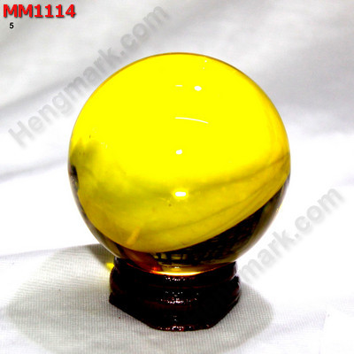 MM1114 ลูกแก้วใส สีเหลือง (50mm) ราคา 200 บาท http://www.hengmark.com/view_product/MM1114.htm