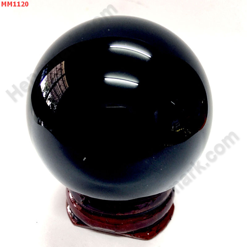 MM1120 ลูกแก้วใสสีดำ ขนาด 5 ซม ราคา 300 บาท http://www.hengmark.com/view_product/MM1120.htm
