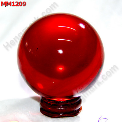 MM1209 ลูกแก้วใสสีแดง พร้อมขาตั้ง (60mm)(W) ราคา 600 บาท http://www.hengmark.com/view_product/MM1209.htm