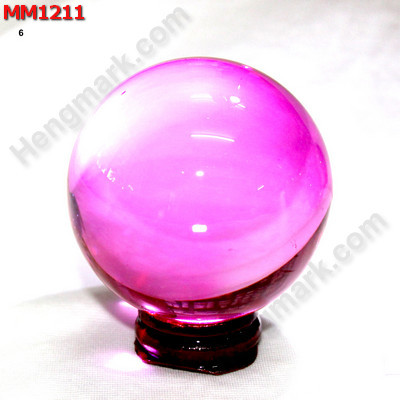 MM1211 ลูกแก้วใส สีชมพู (60mm) ราคา 350 บาท http://www.hengmark.com/view_product/MM1211.htm