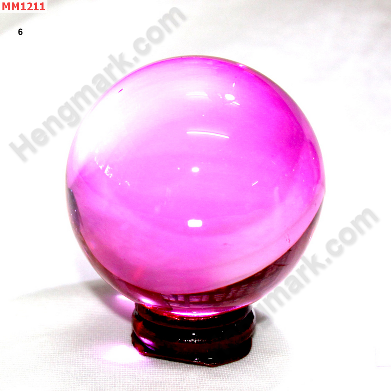 MM1211 ลูกแก้วใส สีชมพู (60mm) ราคา 350 บาท http://www.hengmark.com/view_product/MM1211.htm