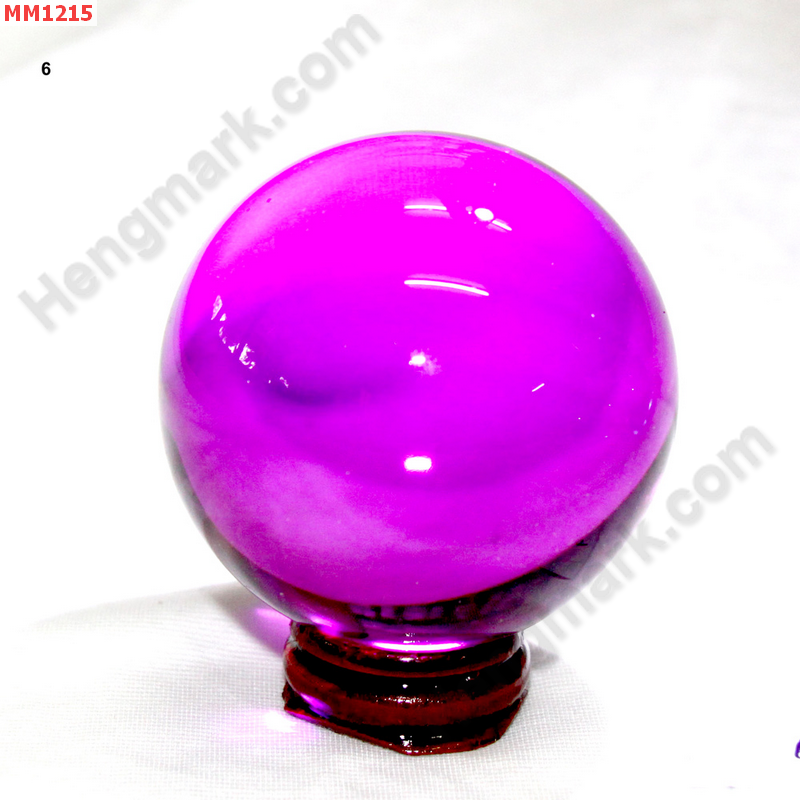MM1215 ลูกแก้วใส สีชมพูอมม่วง (60mm) ราคา 350 บาท http://www.hengmark.com/view_product/MM1215.htm