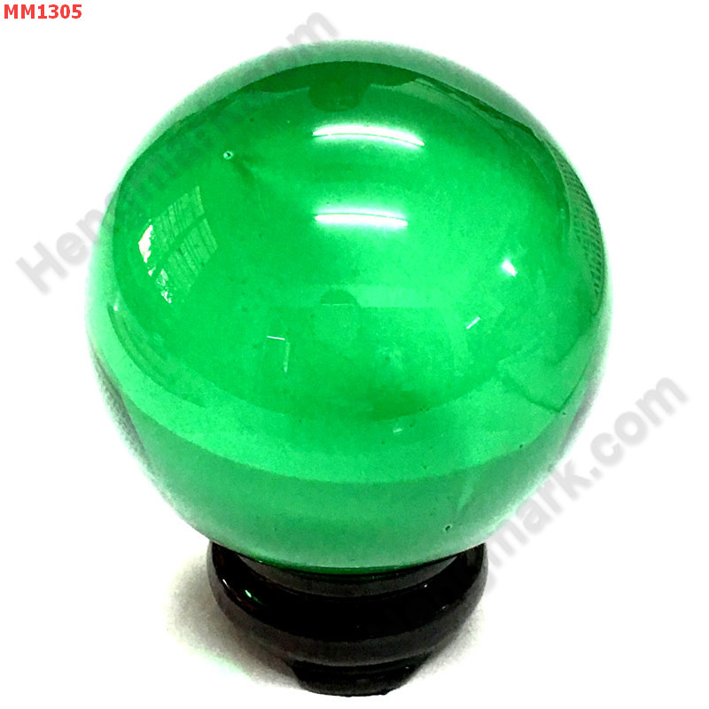 MM1305 ลูกแก้วใสสีเขียว พร้อมขาตั้ง (80mm) ราคา 600 บาท http://www.hengmark.com/view_product/MM1305.htm