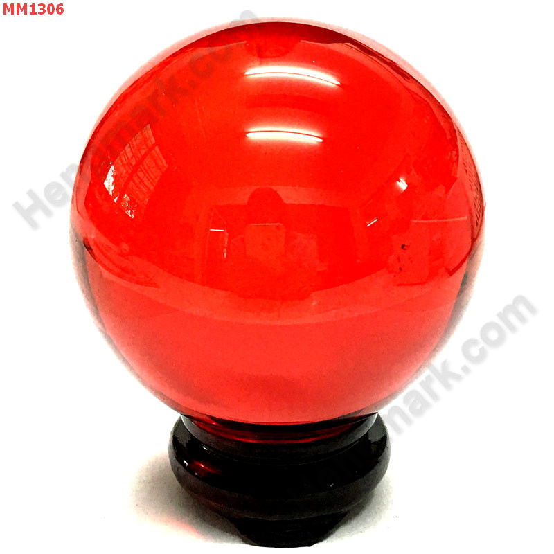 MM1306 ลูกแก้วใสสีแดง พร้อมขาตั้ง (80mm) ราคา 600 บาท http://www.hengmark.com/view_product/MM1306.htm