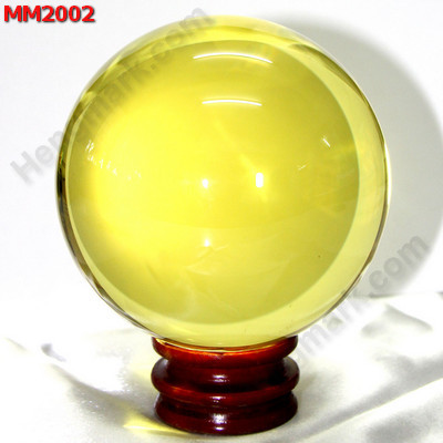 MM2002 ลูกแก้วใส สีเหลือง พร้อมขาตั้ง (100mm) ราคา 900 บาท http://www.hengmark.com/view_product/MM2002.htm
