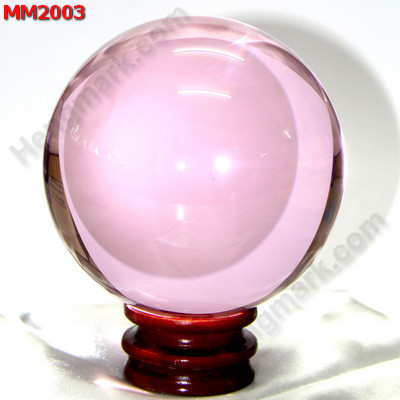 MM2003 ลูกแก้วใส สีชมพู พร้อมขาตั้ง (100mm) ราคา 900 บาท http://www.hengmark.com/view_product/MM2003.htm