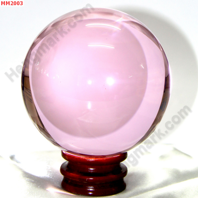 MM2003 ลูกแก้วใส สีชมพู พร้อมขาตั้ง (100mm) ราคา 900 บาท http://www.hengmark.com/view_product/MM2003.htm