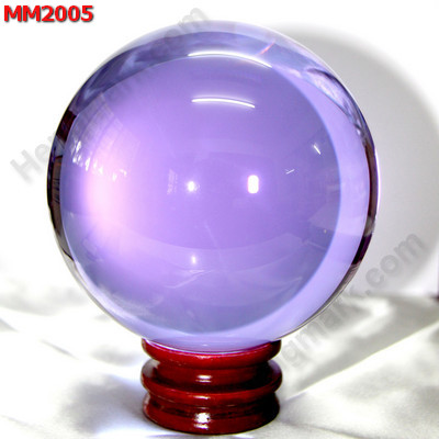 MM2005 ลูกแก้วใส สีม่วง พร้อมขาตั้ง (100mm) ราคา 1400 บาท http://www.hengmark.com/view_product/MM2005.htm