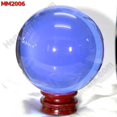 MM2006 ลูกแก้วใส สีฟ้าคราม พร้อมขาตั้ง (100mm) ราคา 900 บาท http://www.hengmark.com/view_product/MM2006.htm