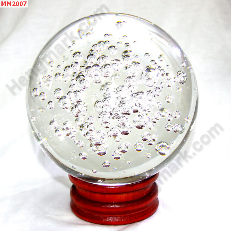 MM2007 ลูกแก้วใสมีฟองอากาศ พร้อมขาตั้ง (100mm) ราคา 800 บาท http://www.hengmark.com/view_product/MM2007.htm