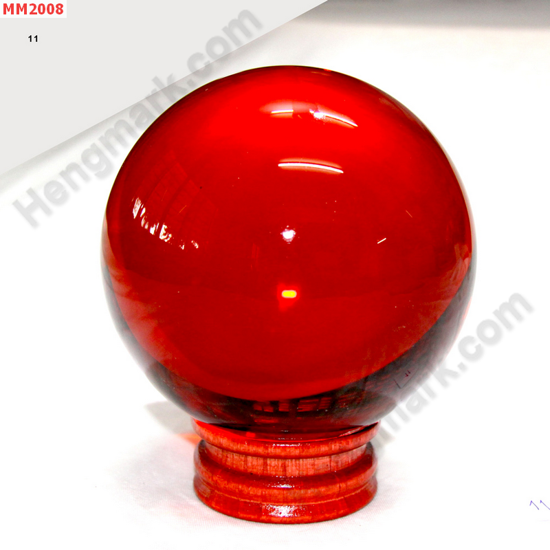 MM2008 ลูกแก้วใส สีแดง (110mm) ราคา 1000 บาท http://www.hengmark.com/view_product/MM2008.htm