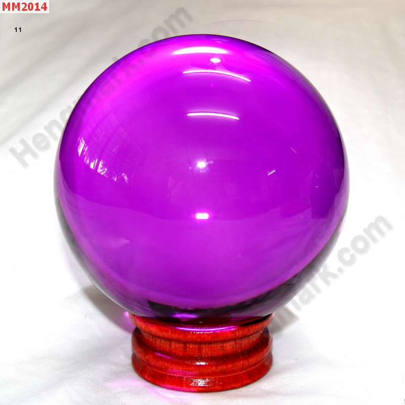 MM2014 ลูกแก้วใส สีชมพูม่วง (110mm) ราคา 1000 บาท http://www.hengmark.com/view_product/MM2014.htm