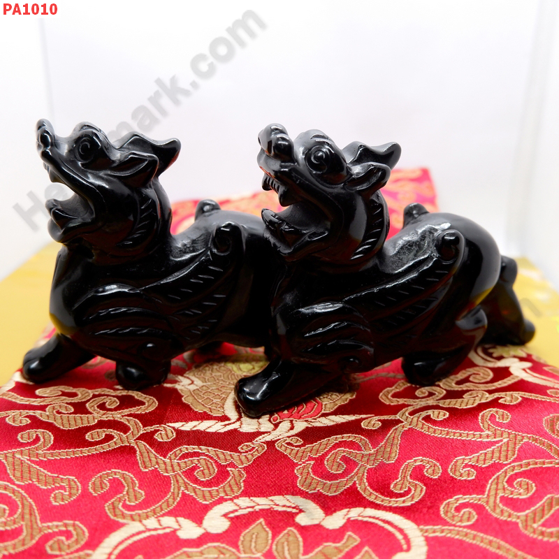 PA1010 ปี่เซียะคู่ตั้งโต๊ะ หินสีดำ ราคา 2800 บาท http://www.hengmark.com/view_product/PA1010.htm