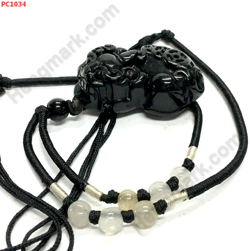 PC1034 สร้อยคอปี่เซียะหินสีดำ ราคา 199 บาท http://www.hengmark.com/view_product/PC1034.htm