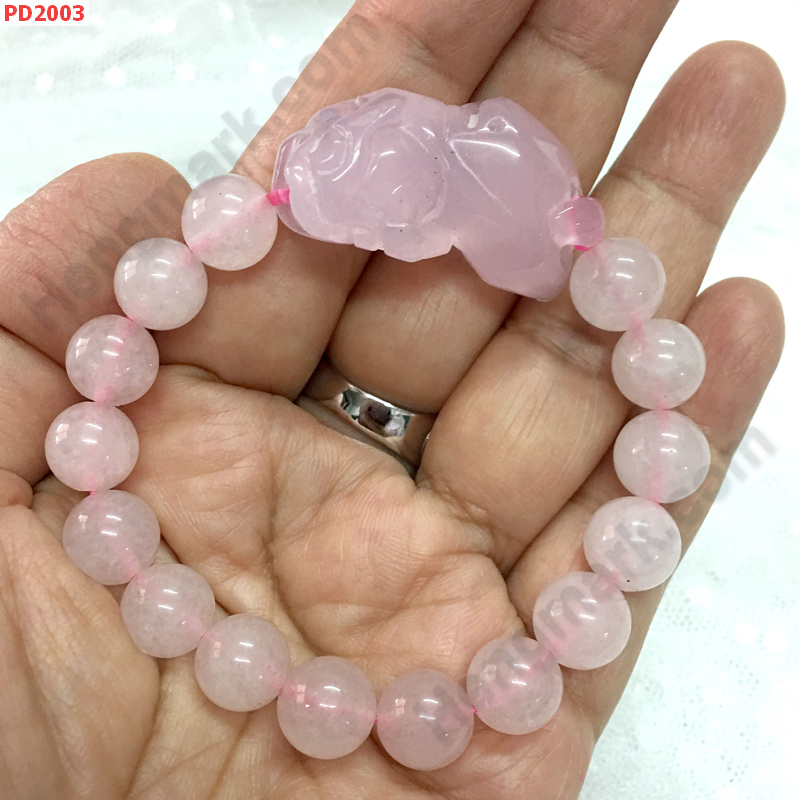 PD2003 สร้อยข้อมือปี่เซียะโรสควอตซ์ ราคา 349 บาท http://www.hengmark.com/view_product/PD2003.htm