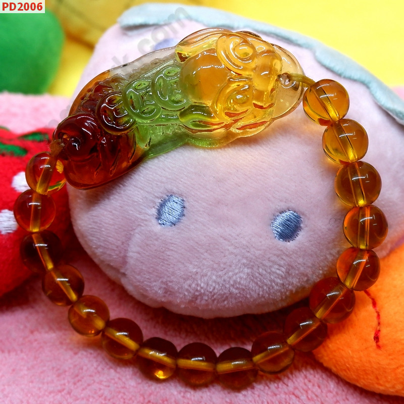 PD2006 สร้อยข้อมือปี่เซียะแก้ว 3 สี ราคา 249 บาท http://www.hengmark.com/view_product/PD2006.htm