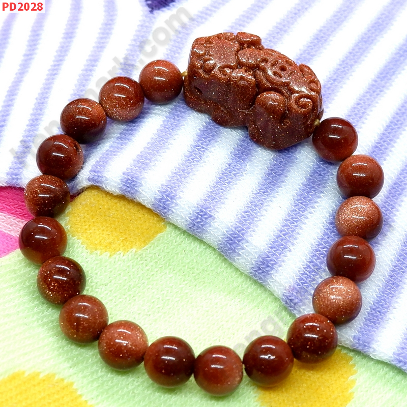 PD2028 สร้อยข้อมือปี่เซียะ หินทรายทอง ราคา 299 บาท http://www.hengmark.com/view_product/PD2028.htm