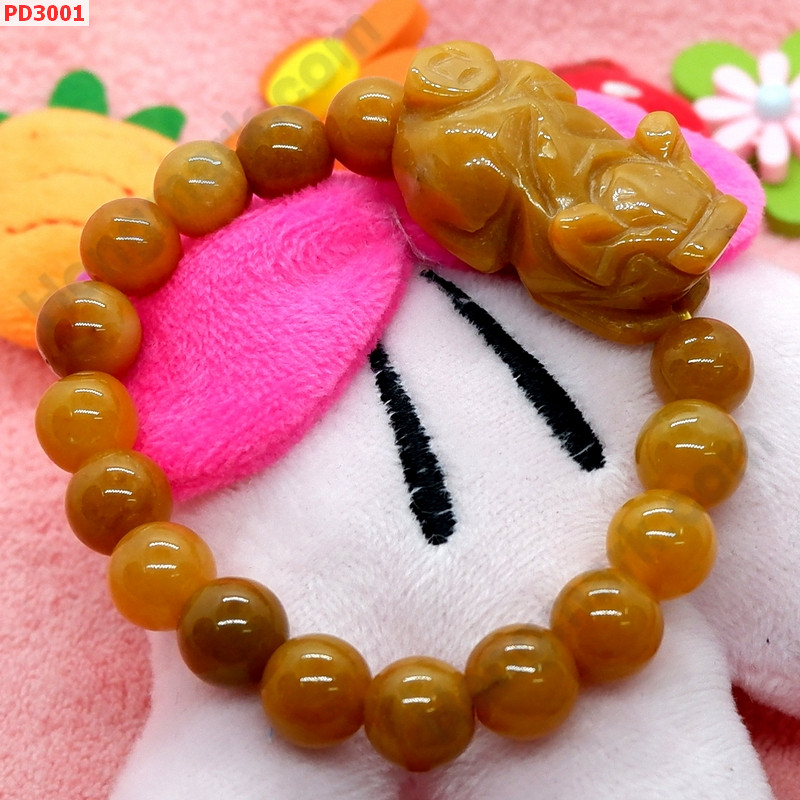 PD3001 สร้อยข้อมือปี่เซียะหยกเหลือง ราคา 399 บาท http://www.hengmark.com/view_product/PD3001.htm