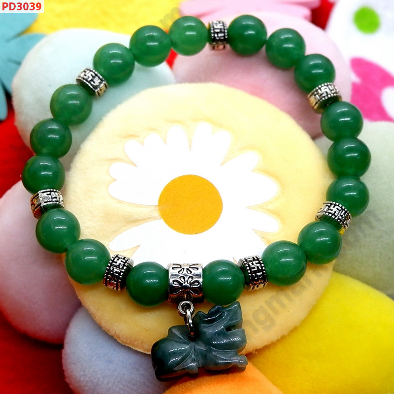 PD3039 สร้อยข้อมือปี่เซียะหยกเขียว ราคา 339 บาท http://www.hengmark.com/view_product/PD3039.htm