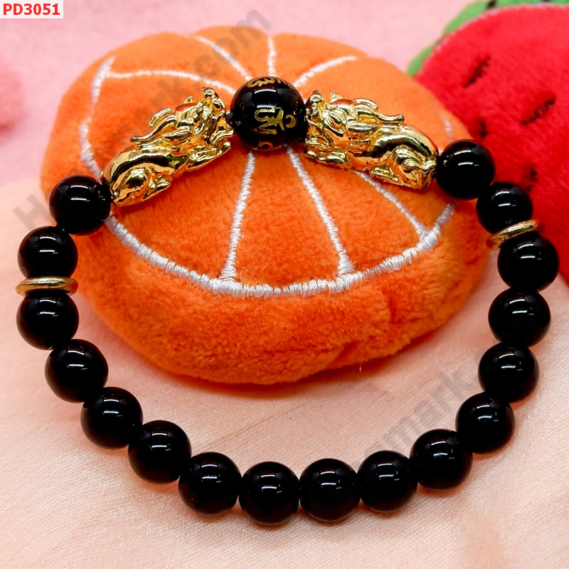 PD3051 สร้อยข้อมือปี่เซียะทองคู่ ราคา 339 บาท http://www.hengmark.com/view_product/PD3051.htm