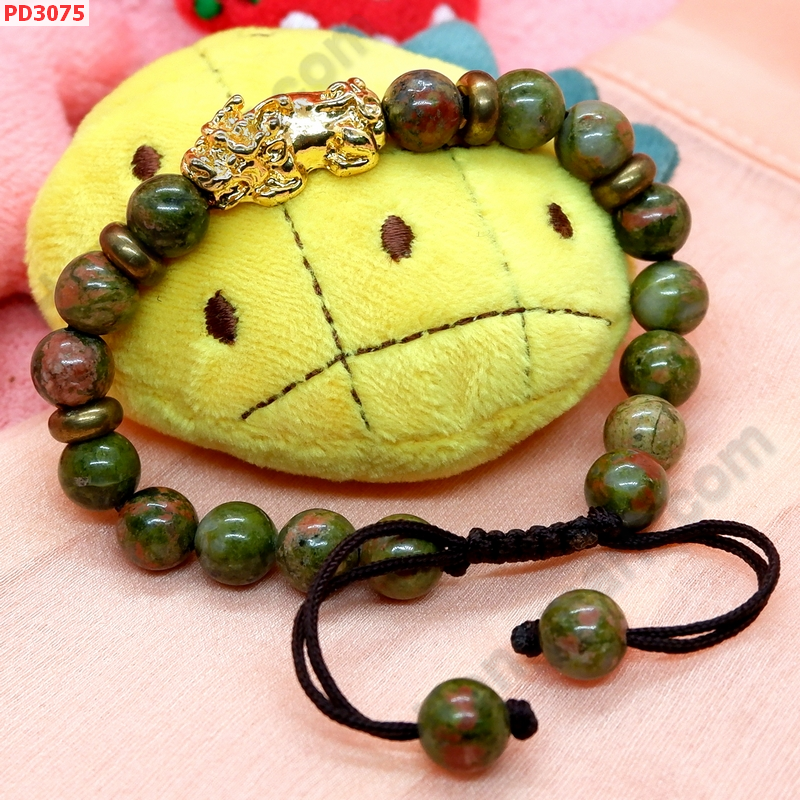 PD3075 สร้อยข้อมือปี่เซียะสีทองสร้อยเชือก  ราคา 329 บาท http://www.hengmark.com/view_product/PD3075.htm