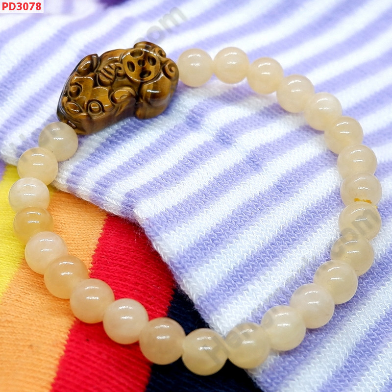 PD3078 สร้อยข้อมือปี่เซียะหินไทเกอร์อาย+หยกน้ำผึ้ง ราคา 349 บาท http://www.hengmark.com/view_product/PD3078.htm