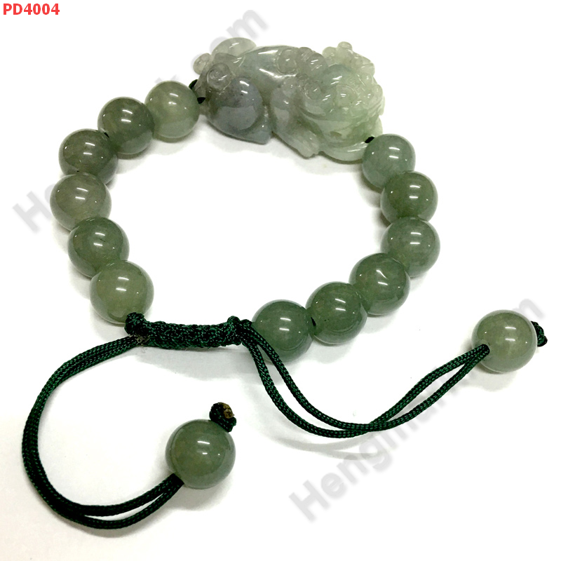 PD4004 สร้อยข้อมือปี่เซียะหยกเขียวอมเทา ราคา 499 บาท http://www.hengmark.com/view_product/PD4004.htm
