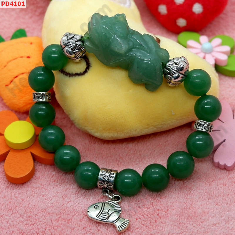 PD4101 สร้อยข้อมือปี่เซียะหยกเขียว ราคา 449 บาท http://www.hengmark.com/view_product/PD4101.htm