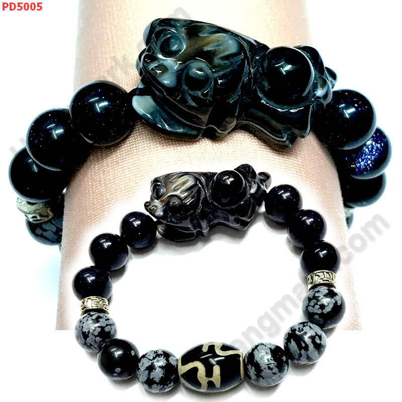 PD5005 สร้อยข้อมือปี่เซียะดำหินอะเก็ต DZIแก้ววิเศษ ราคา 549 บาท http://www.hengmark.com/view_product/PD5005.htm