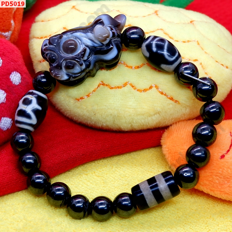 PD5019  สร้อยข้อมือปี่เซียะหินอะเก็ต+DZI ราคา 599 บาท http://www.hengmark.com/view_product/PD5019.htm
