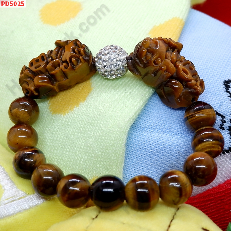PD5025 สร้อยข้อมือปี่เซียะคู่ ไทเกอร์อายส์ ราคา 599 บาท http://www.hengmark.com/view_product/PD5025.htm