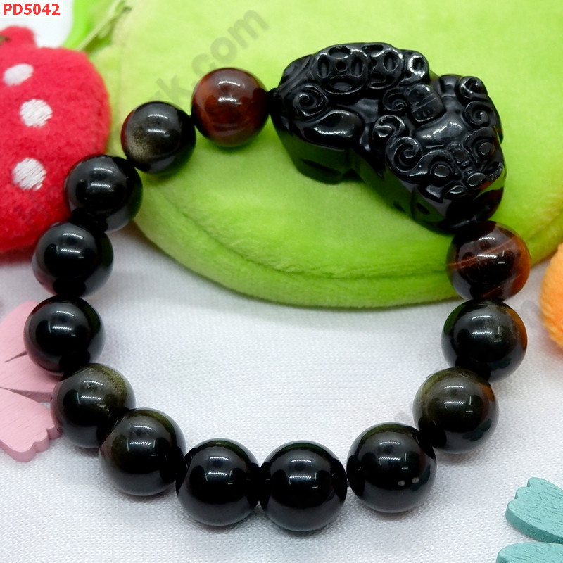 PD5042 สร้อยข้อมือปี่เซียะหินสีดำ ราคา 549 บาท http://www.hengmark.com/view_product/PD5042.htm